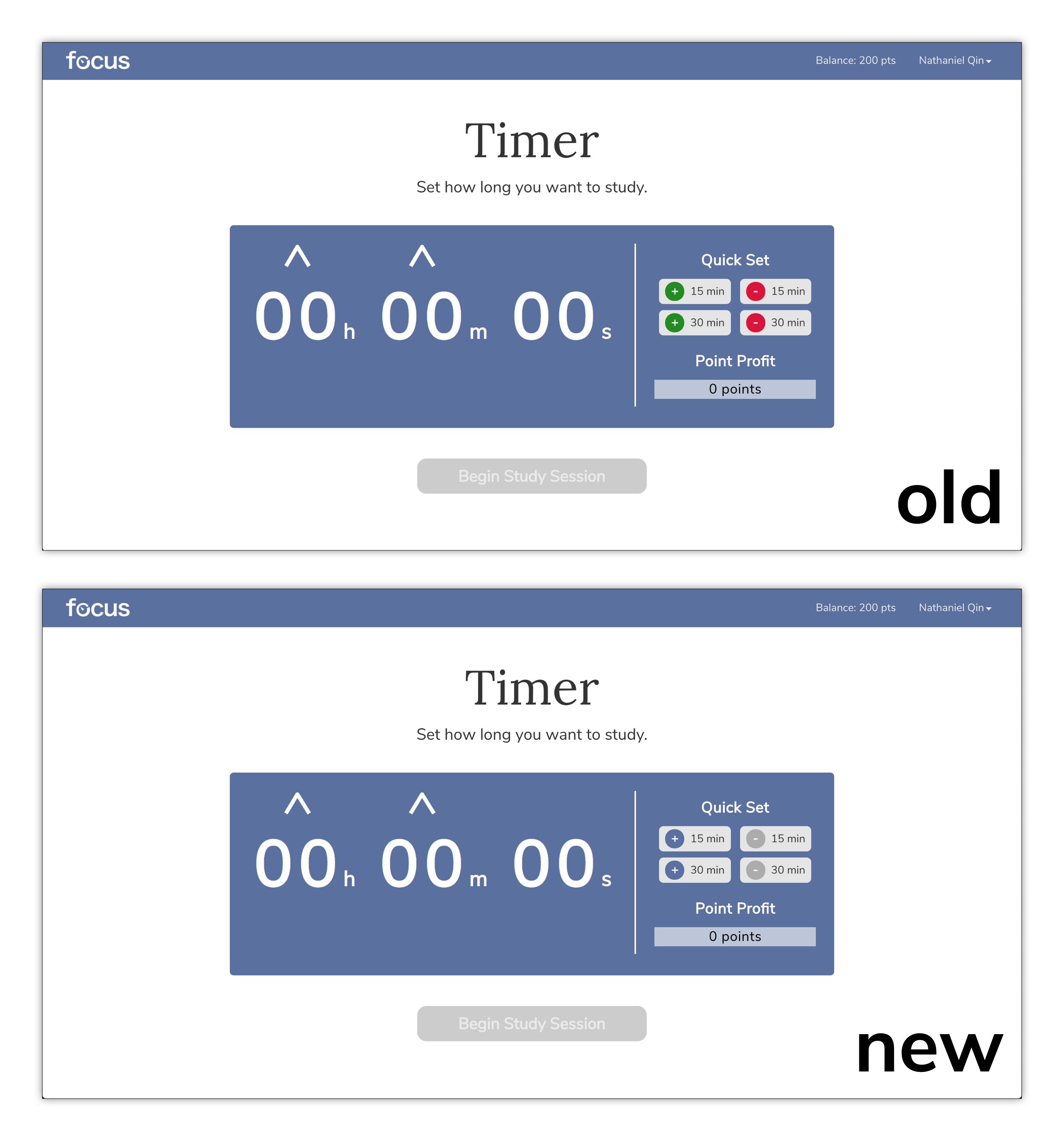 Focus Timer Redesign